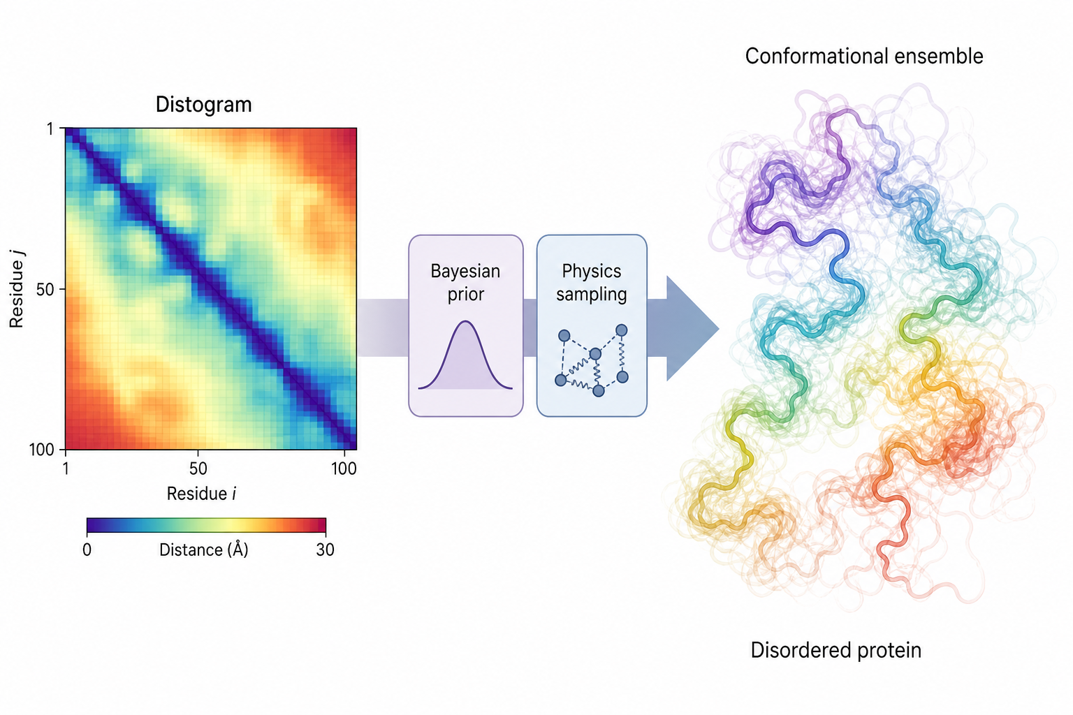 bAIes distogram-guided IDP ensemble